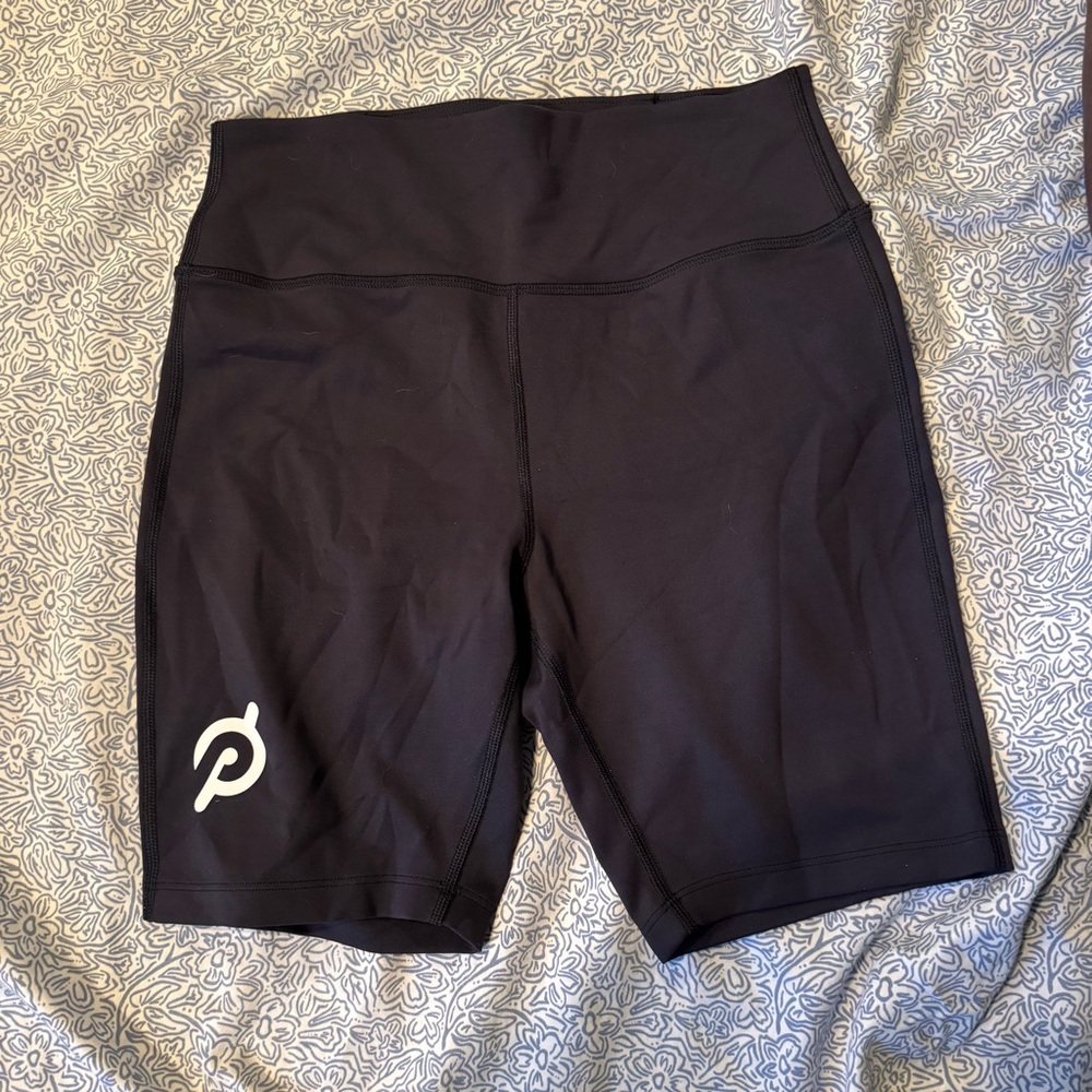 EUC Black Peloton Women's Black High-Waisted Bike Shorts, Size M